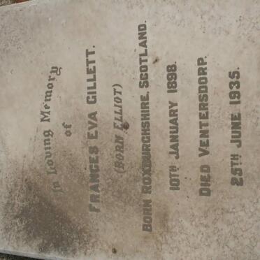 GILLETT Frances Eva nee ELLIOT 1898-1935