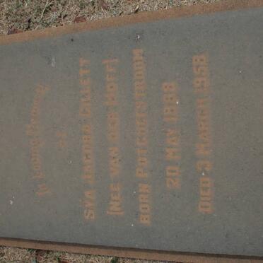 GILLETT Sya Jacoba nee VAN DER HOFF 1888-1958