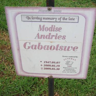 GABAOTSWE Modise Andries 1947-2009