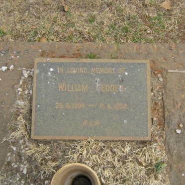 GEDDES William 1904-1958