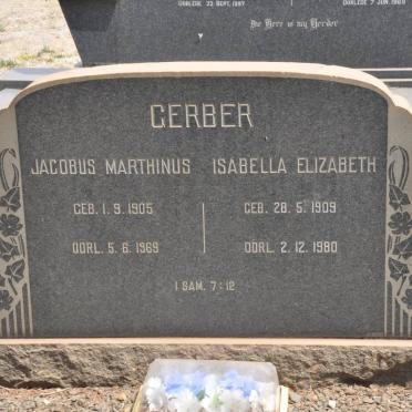 GERBER Jacobus Marthinus 1905-1969 &amp; Isabella Elizabeth 1909-1980