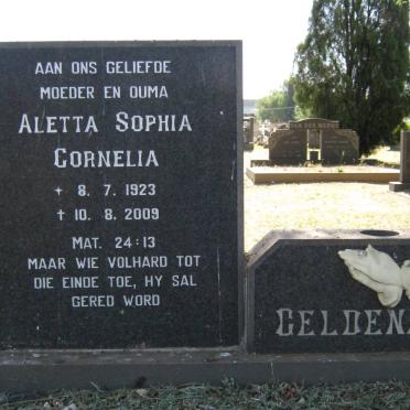 GELDENHUYS Aletta Sophia Cornelia 1923-2009