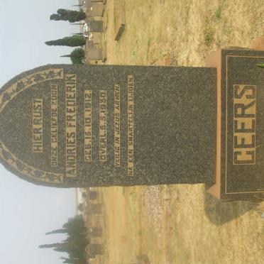 GEERS Andries Frederik 1912-1930