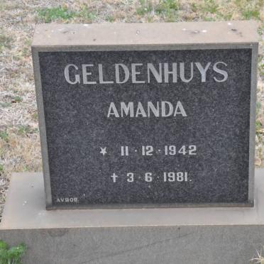 GELDENHUYS Amanda 1942-1981