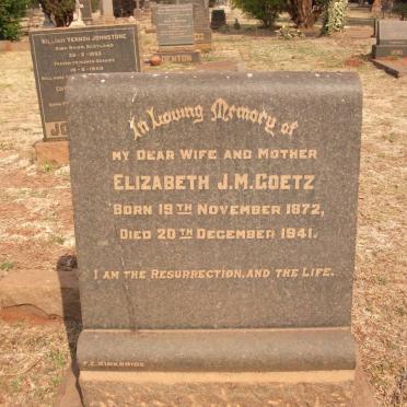 GOETZ Elizabeth J.M. 1872-1941