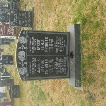 GROBLER Jacobus Petrus 1921-2000 &amp; Elizabeth Wilhelmina Johanna 1923-2002