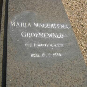 GROENEWALD Maria Magdalena nee SWART 1912-1949