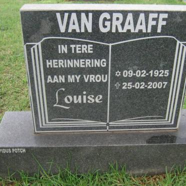 GRAAFF Louise, van 1925-2007