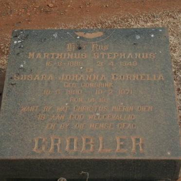 GROBLER Marthinus Stephanus 1888-1949 &amp; Susara Johanna Cornelia COMBRINK 1890-1971