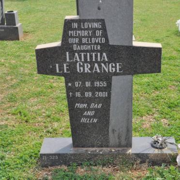 GRANGE Latitia, le 1955-2001