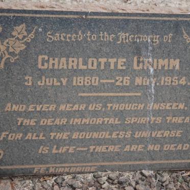 GRIMM Charlotte 1880-1954