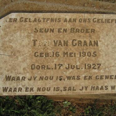 GRAAN Tom, van 1905-1927