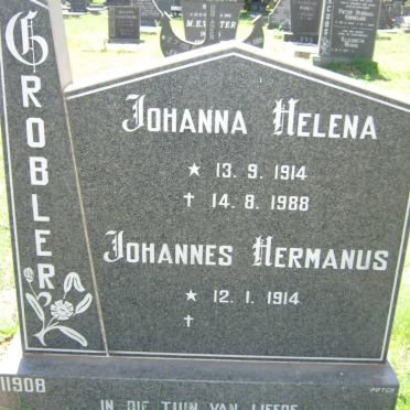 GROBLER Johannes Hermanus 1914- &amp; Johanna Helena 1914-1988