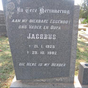 GRANGE Jacobus, la 1925-1982