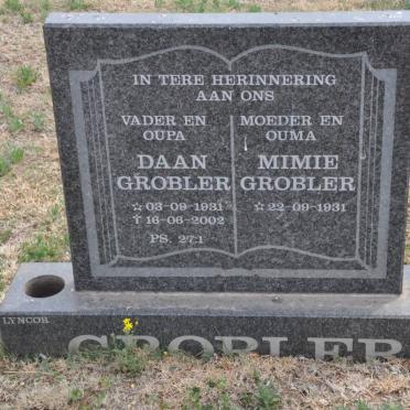 GROBLER Daan 1931-2002 &amp; Mimie 1931-