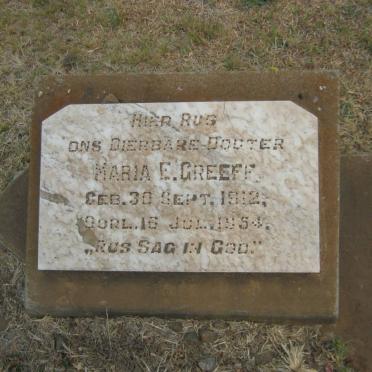 GREEFF Maria E. 1912-1954
