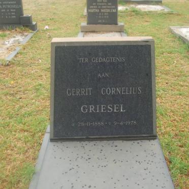 GRIESEL Gerrit Cornelius 1888-1978