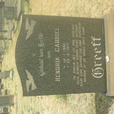 GREEFF Hendrik Gabriel 1950-1971
