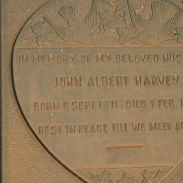 HARVEY John Albert 1871-1937