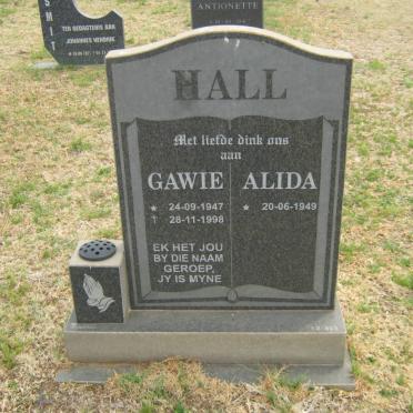 HALL Gawie 1947-1998 &amp; Alida 1949-