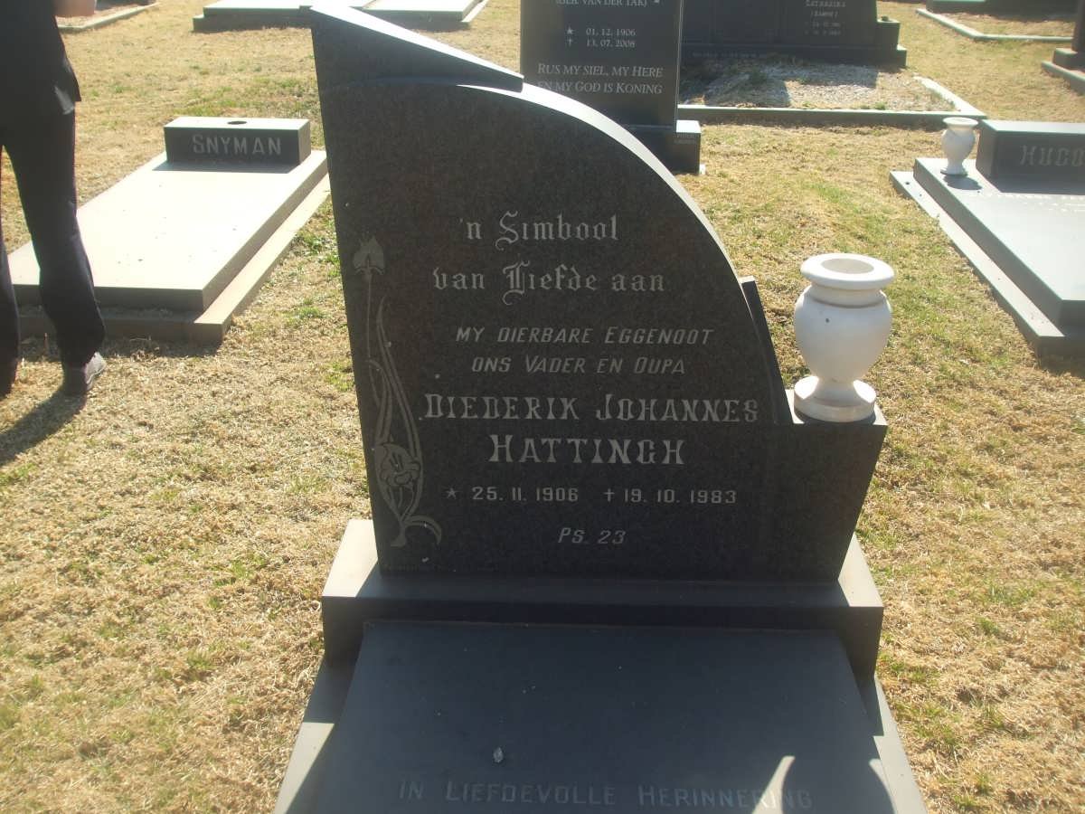 HATTINGH Diederik Johannes 1906-1983