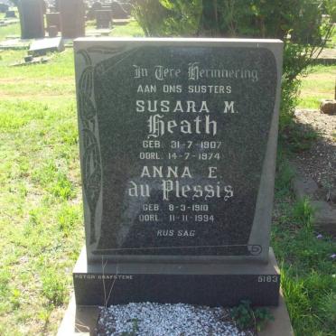 HEATH Susara M. 1907-1974 :: PLESSIS Anna E., du 1910-1994 