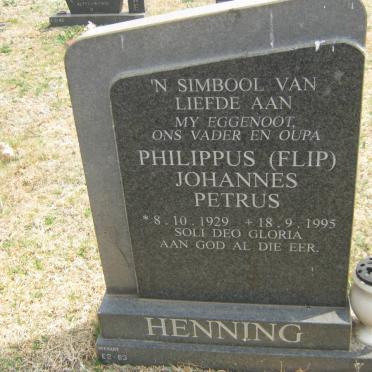 HENNING Philippus Johannes Petrus 1929-1995