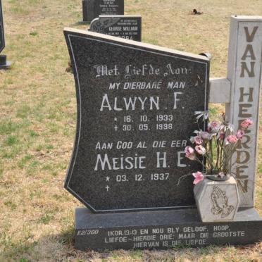 HEERDEN Alwyn F., van 1933-1998 &amp; Meisie H.E. 1937-