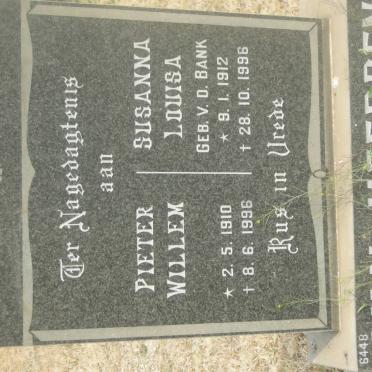 HEERDEN Pieter Willem, van 1910-1996 &amp; Susanna Louisa V.D. BANK 1912-1996