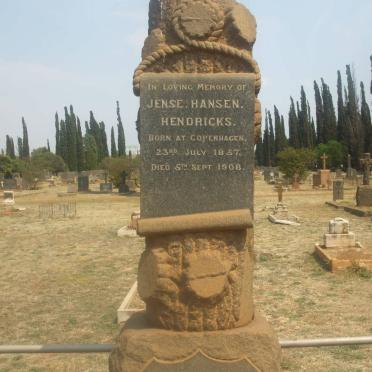 HENDRICKS Jense Hansen 1857-1908