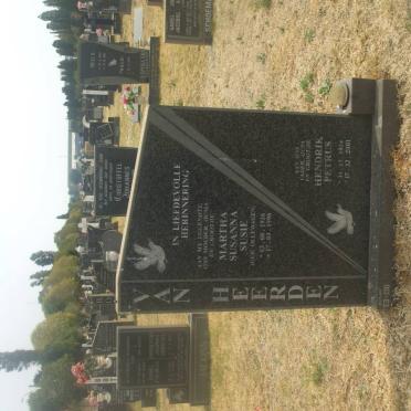 HEERDEN Hendrik Petrus, van 1924-2001 &amp; Martha Susanna OLLEWAGEN 1926-1996