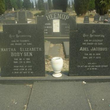 HEENOP Abel Jacobus 1906-1973 &amp; Martha Elizabeth BOOYSEN 1910-1994