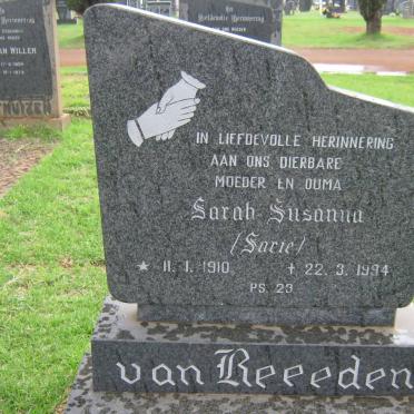 HEERDEN Sarah Susanna, van 1910-1994