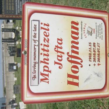 HOFFMAN Mphitizeli Jafta 1982-2010