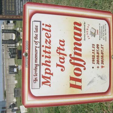 HOFFMAN Mphitizeli Jafta 1982-2010
