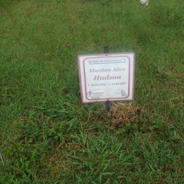 HUDSON Martina Alice 1925-2007