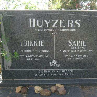 HUYZERS Frikkie 1909-1992 &amp; Sarie SMAL 1912-1986