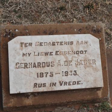 JAGER Gerhardus A., de 1875-1933