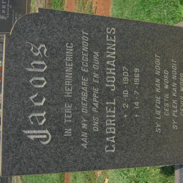 JACOBS Gabriel Johannes 1907-1969
