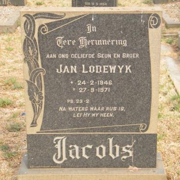 JACOBS Jan Lodewyk 1946-1971