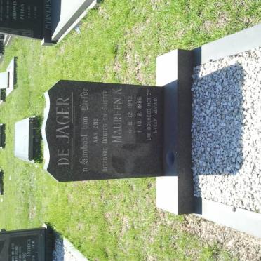 JAGER Maureen K., de 1943-1989