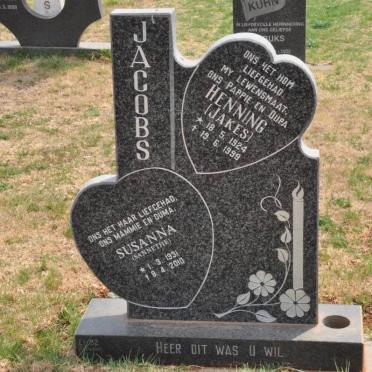 JACOBS Henning 1924-1999 &amp; Susanna 1931-2010