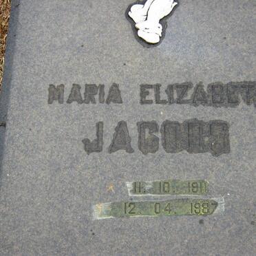 JACOBS Maria Elizabeth 1911-1987