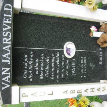 JAARSVELD Paul Abraham, van 1934-2005