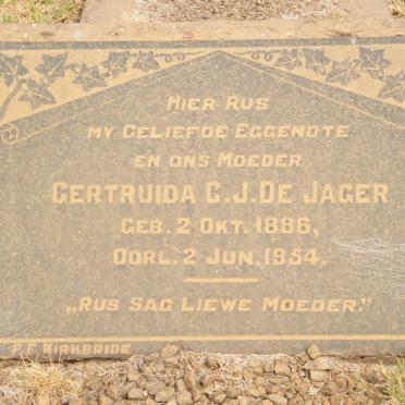 JAGER Gertruida C.J., de 1886-1954