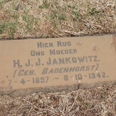 JANKOWITZ H.J.J. nee BADENHORST 1897-1942