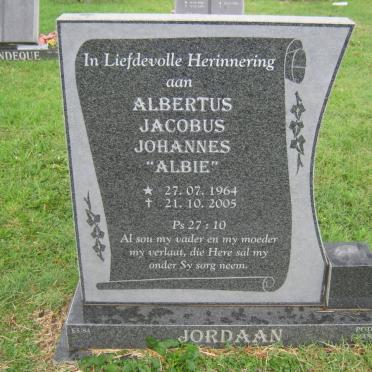 JORDAAN Albertus Jacobus Johannes 1964-2005
