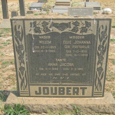 JOUBERT Willem 1869-1965 &amp; Ellie Johanna PRETORIUS 1876-1948 :: JOUBERT Anna Jacoba 1888 -1943
