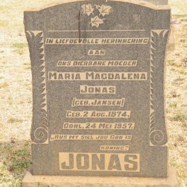 JONAS Maria Magdalena nee JANSEN 1874-1957