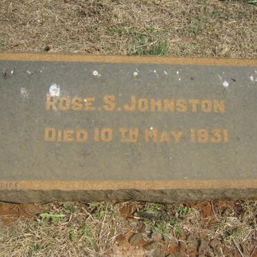 JOHNSTON Rose S. -1931
